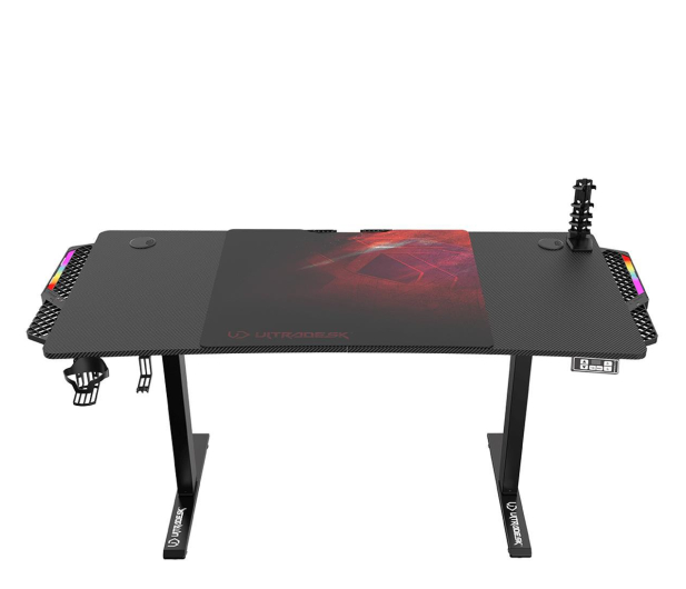 Ultradesk LEVEL V2 LED RGB (Czarno-Czerwone) (elektryczna regulacja) - 1191846 - zdjęcie 3